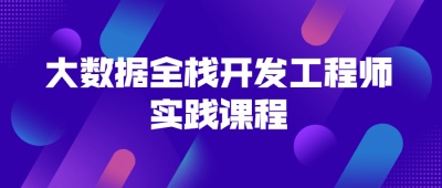 大数据全栈开发工程师实践课程